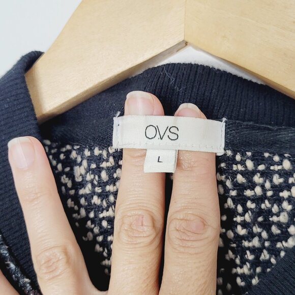 OVS Women's Green Black Camo Ribbed Cuffs Lightweight Full-Zip Bomber Jacket SzL - Picture 7 of 11